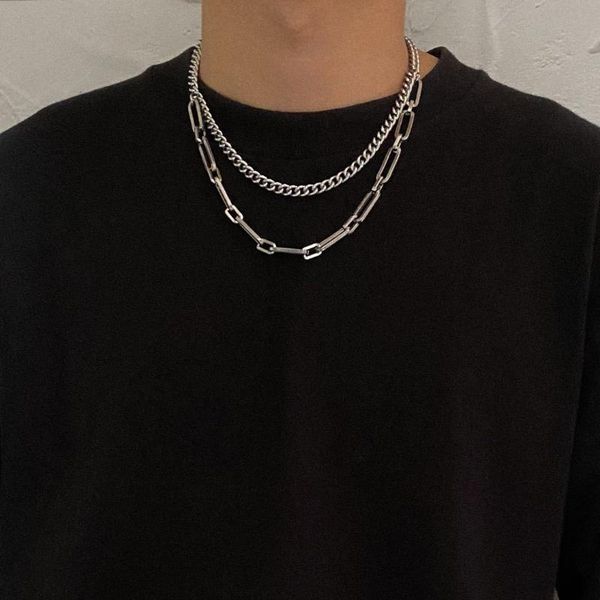 chains punk stainless steel chain necklace long hip hop double cuban on the neck fashion jewelry for women men friends gift, Silver
chains punk stainless steel chain necklace long hip hop double cuban on the neck fashion jewelry for women men friends gift, Silver