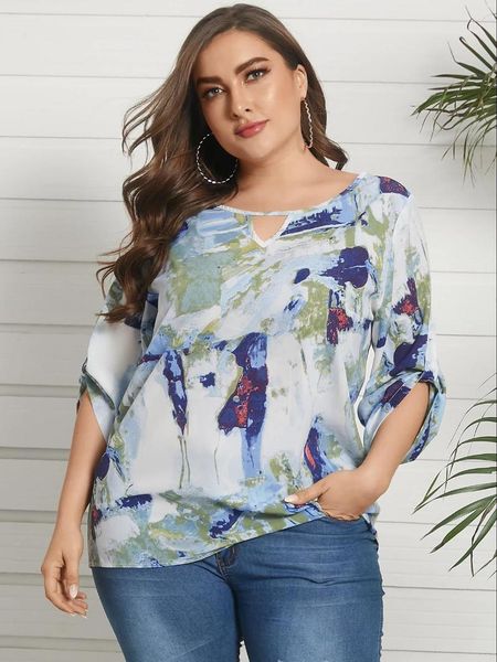 print summer blouses women short sleeve loose plus size shirts hollow out blusas femme women's &, White