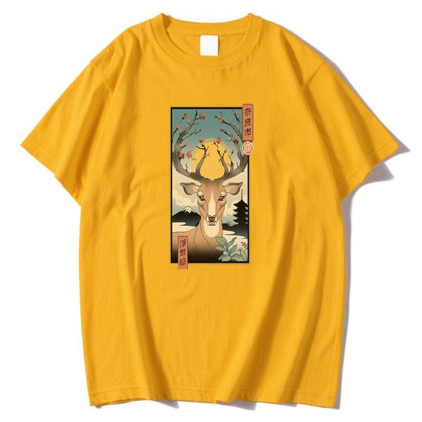 men's t-shirts summer breathable t-shirt crewneck short sleeve clothes ukiyoe nara deer printing tee shirt oversized brand man, White;black
men's t-shirts summer breathable t-shirt crewneck short sleeve clothes ukiyoe nara deer printing tee shirt oversized brand man, White;black