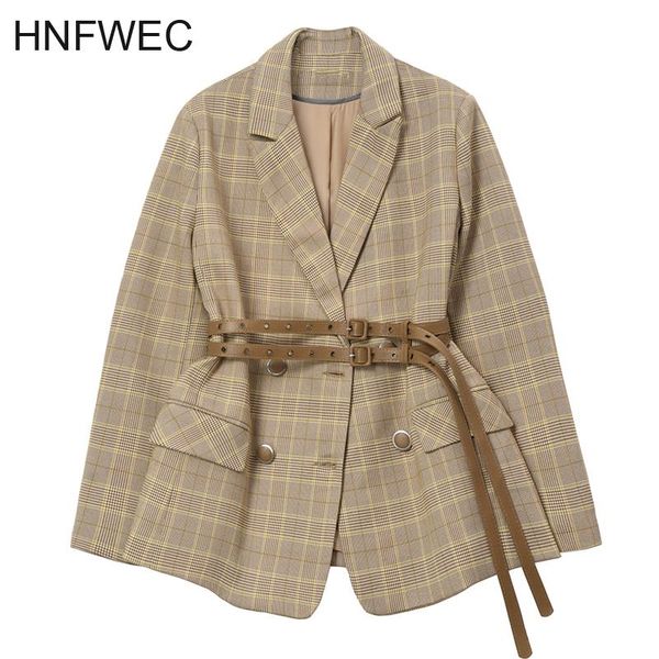 women's jackets plaid suit spring 2021 slim sashes cotton wild ladies long sleeve fashion woemn clothing v685, Black;brown
women's jackets plaid suit spring 2021 slim sashes cotton wild ladies long sleeve fashion woemn clothing v685, Black;brown