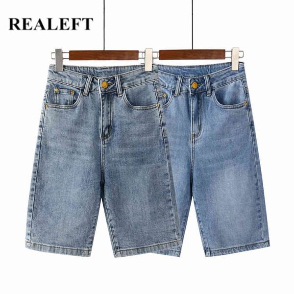 high waist half length denim pants trousers fashion chic casual loose straight women's jeans shorts female 210428, White;black
high waist half length denim pants trousers fashion chic casual loose straight women's jeans shorts female 210428, White;black