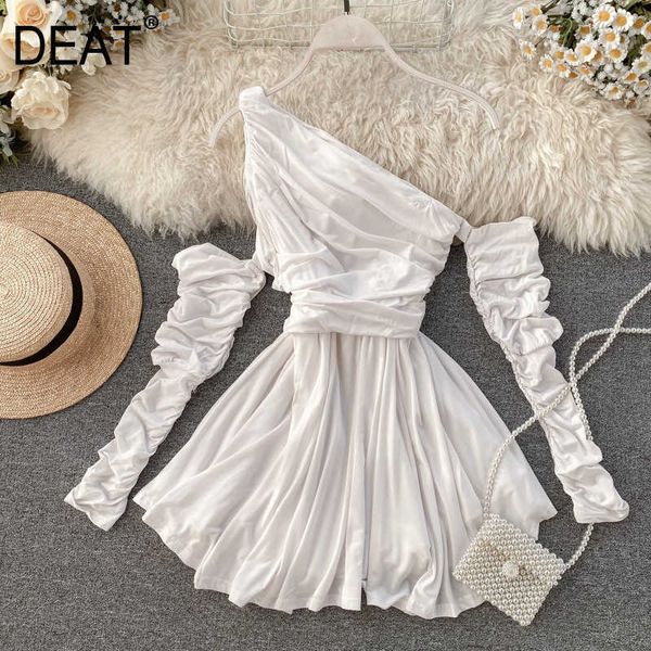 deat spring solid long sleeve asymmetrical collar off shoulder fashion party dresses office lady ruched robe mi488 210709, Black;gray
deat spring solid long sleeve asymmetrical collar off shoulder fashion party dresses office lady ruched robe mi488 210709, Black;gray