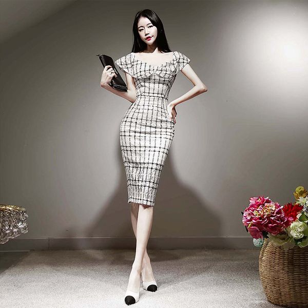 arrival fashionable party elegant girl doll collar chiffon temperament simple midi pencil dress, Black;gray
arrival fashionable party elegant girl doll collar chiffon temperament simple midi pencil dress, Black;gray
