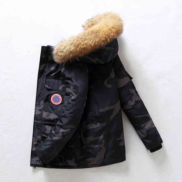 -30 degree winter down jacket men 90% white duck parkas coat mid-length large fur collar thicken snow overcoat, Black
-30 degree winter down jacket men 90% white duck parkas coat mid-length large fur collar thicken snow overcoat, Black