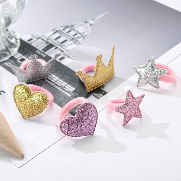 cute elastic rubber hair band girls rope baby shiny frosted ponytail holder crown star heart headwear accessories, Slivery;white
cute elastic rubber hair band girls rope baby shiny frosted ponytail holder crown star heart headwear accessories, Slivery;white
