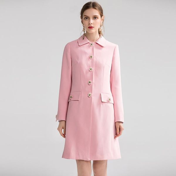 women's wool & blends wholesale pink coat spring autumn winter runway fashion 3d lily button designer warm sweet long top, Black
women's wool & blends wholesale pink coat spring autumn winter runway fashion 3d lily button designer warm sweet long top, Black