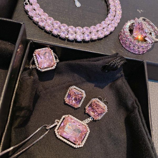wedding rings princess pink zircon ring combination with adjustable lap band necklace sets for women, Slivery;golden
wedding rings princess pink zircon ring combination with adjustable lap band necklace sets for women, Slivery;golden