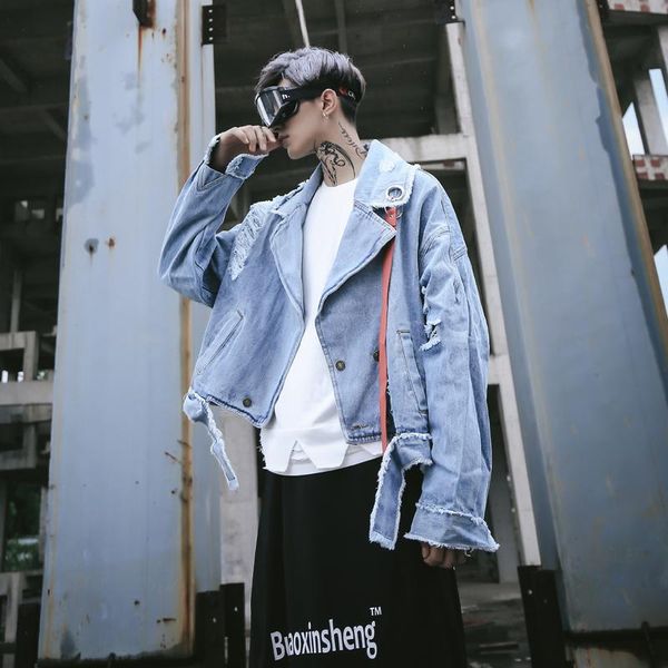 men's jackets 2021 spring jacket fashion personality offbeat hole sleeve type high street loose jeans hip-hop singer costumes, Black;brown
men's jackets 2021 spring jacket fashion personality offbeat hole sleeve type high street loose jeans hip-hop singer costumes, Black;brown