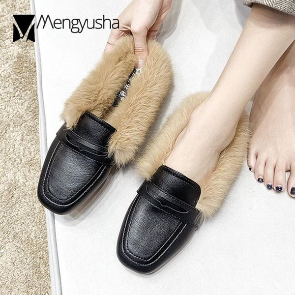 fur slippers women home pu leather mules plush winter shoes woman furry slides plus size 42/43 cover toe cotton pantuflas, Black
fur slippers women home pu leather mules plush winter shoes woman furry slides plus size 42/43 cover toe cotton pantuflas, Black