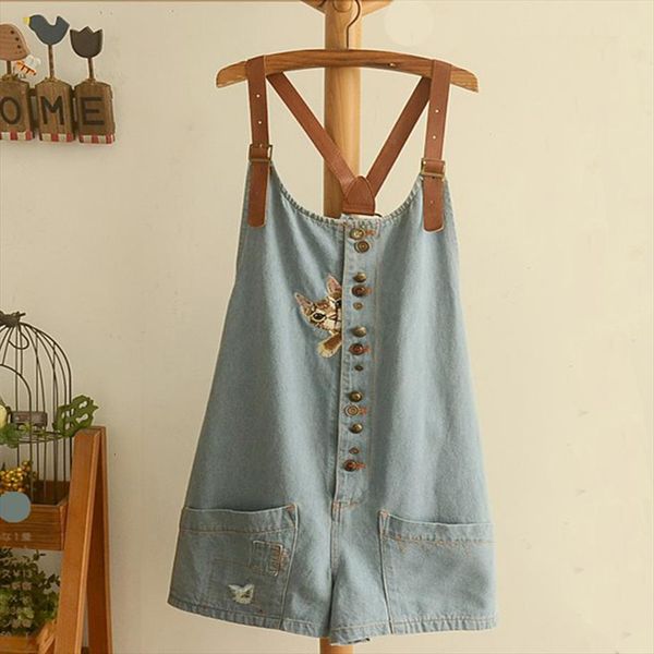 casual short blue jean womens jumpsuits cat embroidery summer japanese mori girl denim overalls loose playsuit overol mujer, Black;white
casual short blue jean womens jumpsuits cat embroidery summer japanese mori girl denim overalls loose playsuit overol mujer, Black;white