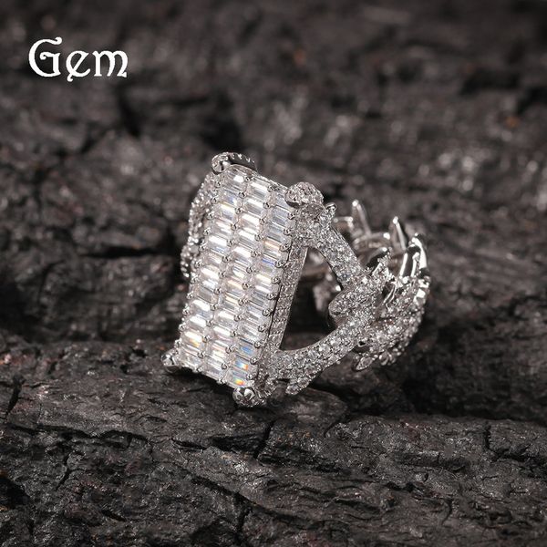 thorns gold plated square zirconium hip hop ring punk style domineering luxury gift p88s, Golden;silver
thorns gold plated square zirconium hip hop ring punk style domineering luxury gift p88s, Golden;silver