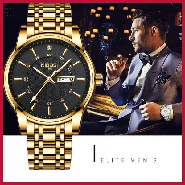 wristwatches nibosi luxury gold mens watches brand auto date luminous quartz watch men waterproof week display dress male clock relogio, Slivery;brown
wristwatches nibosi luxury gold mens watches brand auto date luminous quartz watch men waterproof week display dress male clock relogio, Slivery;brown