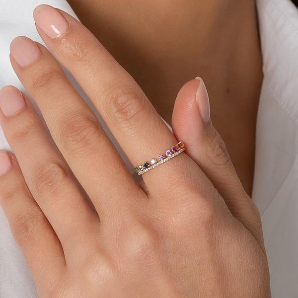 cluster rings minimal delicate fashion women rainbow cubic zirconia engagement ring, Golden;silver
cluster rings minimal delicate fashion women rainbow cubic zirconia engagement ring, Golden;silver