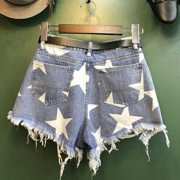 women's jeans pentagram blue print denim shorts casual lady torn woman's hole women's leg wide open breeches short-waisted ha
women's jeans pentagram blue print denim shorts casual lady torn woman's hole women's leg wide open breeches short-waisted ha