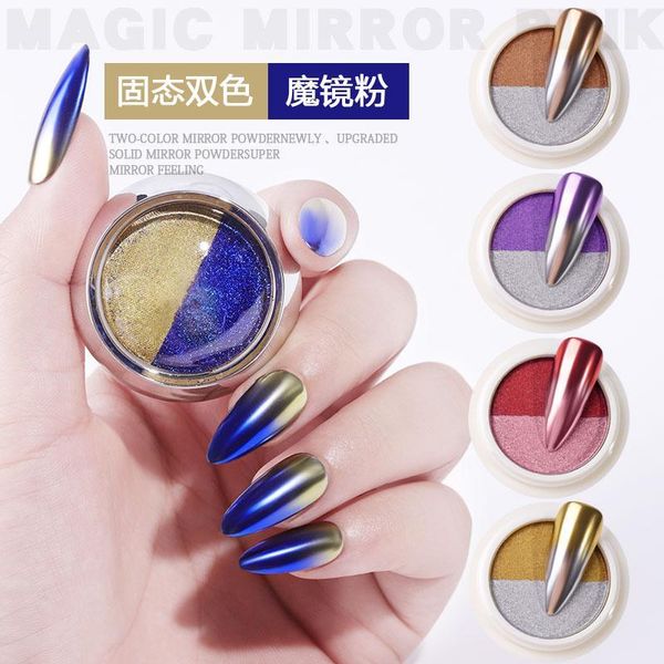 box dual colors solid nail powder magic mirror effect two chrome pigment dust shining art decoration1, Silver;gold
box dual colors solid nail powder magic mirror effect two chrome pigment dust shining art decoration1, Silver;gold