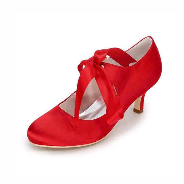 mid heels satin wedding shoes women round toe tie up heeled prom evening bridal party lady dress pumps, Black
mid heels satin wedding shoes women round toe tie up heeled prom evening bridal party lady dress pumps, Black