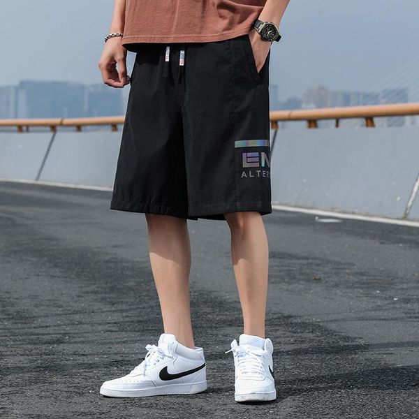men's shorts 2021 reflective mens casual summer male graphic streetwear sports beach basketball joggers running long bermuda z041, White;black
men's shorts 2021 reflective mens casual summer male graphic streetwear sports beach basketball joggers running long bermuda z041, White;black