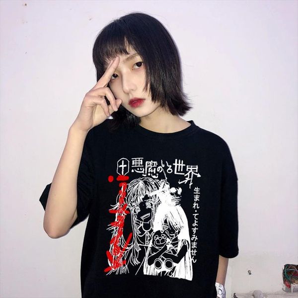 japanese demon print punk mens goth loose streetwear harajuku summer fashion female casual aesthetic japan cartoon girls, White;black
japanese demon print punk mens goth loose streetwear harajuku summer fashion female casual aesthetic japan cartoon girls, White;black