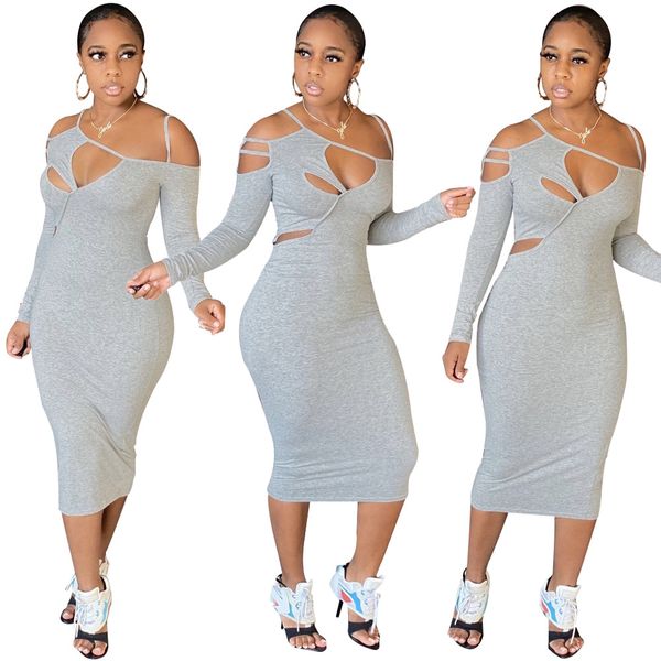 cut out off shoulder dress long sleeve hollow out club dresses spring autumn home casual wear grey color robe long dressb, Black;white
cut out off shoulder dress long sleeve hollow out club dresses spring autumn home casual wear grey color robe long dressb, Black;white