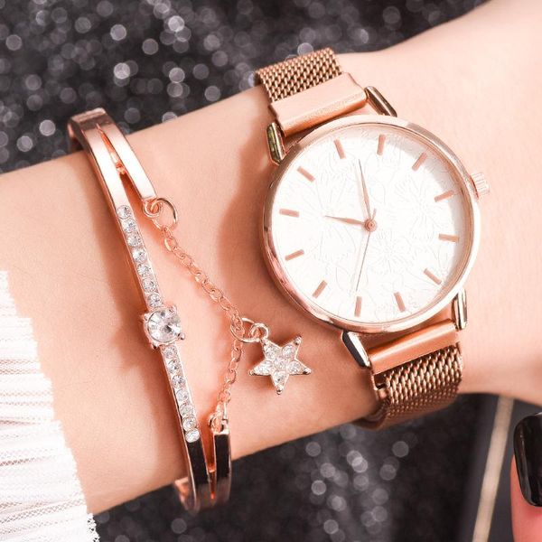 wristwatches fashion simple rose gold women watch luxury bracelet watches women's stainless steel clock ladies bangle set, Slivery;brown
wristwatches fashion simple rose gold women watch luxury bracelet watches women's stainless steel clock ladies bangle set, Slivery;brown