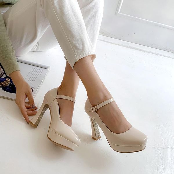 dress shoes woman 2021 women pumps classic high heels platform mary janes wedding plus size 34-43, Black
dress shoes woman 2021 women pumps classic high heels platform mary janes wedding plus size 34-43, Black