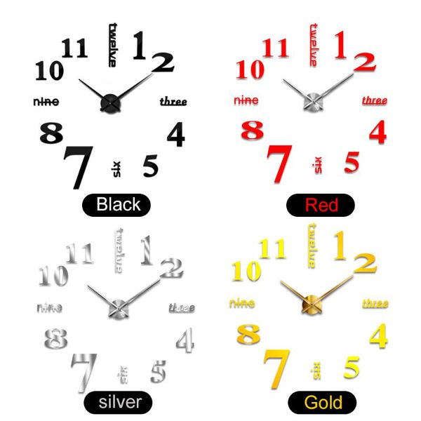 wall clocks 3d clock mirror stickers removable creativity silent non-ticking diy art decal home decor living room
wall clocks 3d clock mirror stickers removable creativity silent non-ticking diy art decal home decor living room