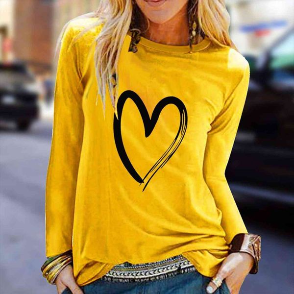 love heart plus size printed women long sleeve slim easy basic tee femme camiseta mujer, White
love heart plus size printed women long sleeve slim easy basic tee femme camiseta mujer, White