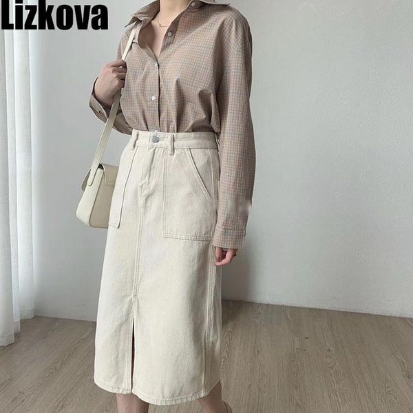 skirts 2021 spring white denim skirt women high waist midi front slit elegant ladies formal kt6207, Black
skirts 2021 spring white denim skirt women high waist midi front slit elegant ladies formal kt6207, Black