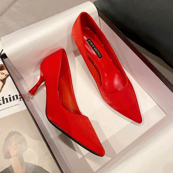luxury dress shoes wedding bride red high women's thin heels pointed 2021 shallow mouth single sho 8615-ks1, Black
luxury dress shoes wedding bride red high women's thin heels pointed 2021 shallow mouth single sho 8615-ks1, Black