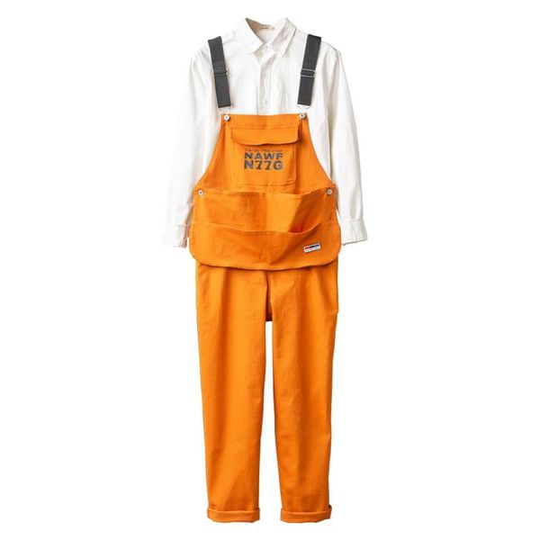 men's pants locomotive tooling overalls hip-hop loose straight suspenders men and women casual trousers, Black
men's pants locomotive tooling overalls hip-hop loose straight suspenders men and women casual trousers, Black