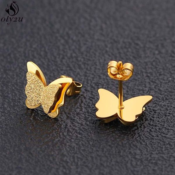 cute rose gold frosted butterfly earrings girls exquisite stainless steel animal stud earring for women child cartilage ear stud, Golden;silver
cute rose gold frosted butterfly earrings girls exquisite stainless steel animal stud earring for women child cartilage ear stud, Golden;silver