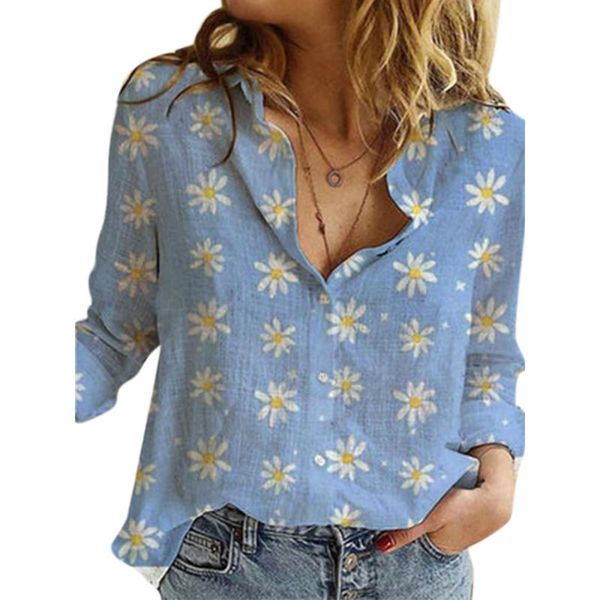 women's blouses & shirts women autumn long sleeve buttons shirt floral female casual holiday fashion 3xl tie dye, White
women's blouses & shirts women autumn long sleeve buttons shirt floral female casual holiday fashion 3xl tie dye, White
