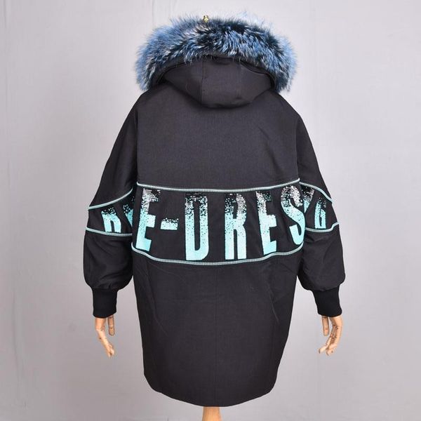 women's fur & faux lining parka winter jacket women real coat natural outerwear streetwear removable, Black
women's fur & faux lining parka winter jacket women real coat natural outerwear streetwear removable, Black