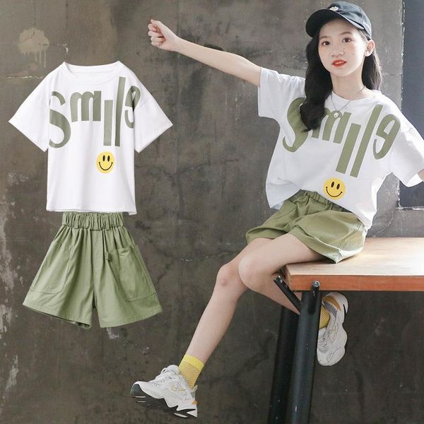 clothing sets two piece set summer smile print short sleeve t-shirts and sport pants fashion teenage 8 12 years, White
clothing sets two piece set summer smile print short sleeve t-shirts and sport pants fashion teenage 8 12 years, White