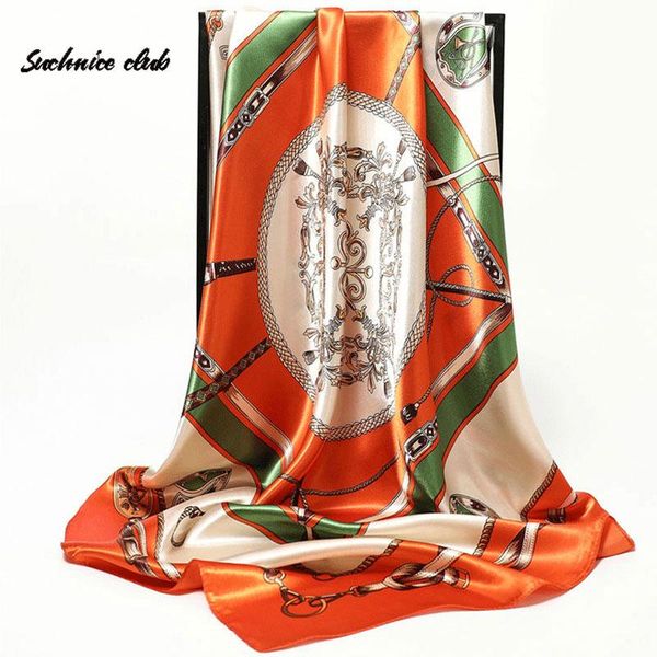scarves 2021 women silk satin neck scarf kerchief fashion print hijab ladies scarfs female square muffler shawls 90*90cm, Blue;gray
scarves 2021 women silk satin neck scarf kerchief fashion print hijab ladies scarfs female square muffler shawls 90*90cm, Blue;gray