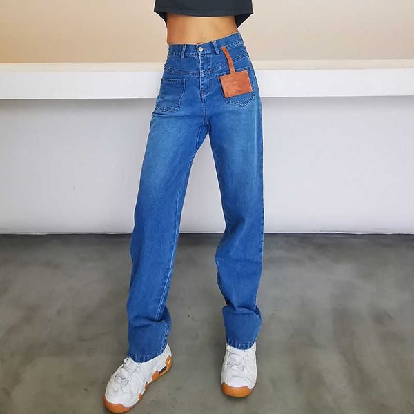 fashion jeans straight autumn 2021 style casual temperament high waist button show thin loose drooping pants, Blue
fashion jeans straight autumn 2021 style casual temperament high waist button show thin loose drooping pants, Blue