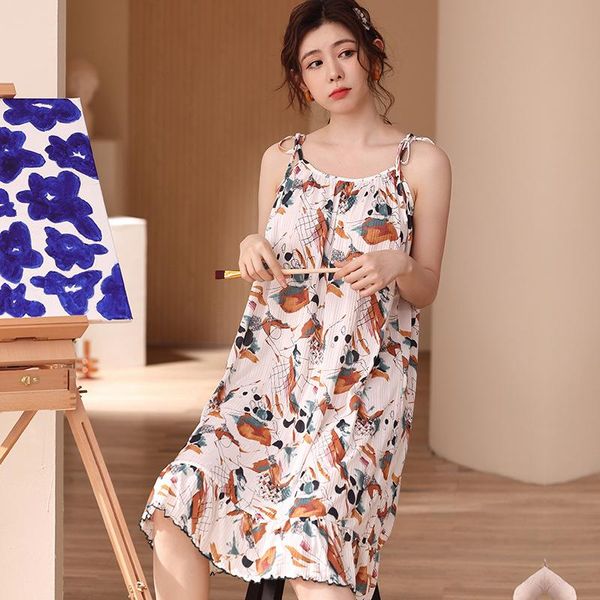 women's sleepwear summer leisure cotton nightgown kawaii pink cherry printed maiden bowknot spaghetti strap nightdress plus size, Black;red
women's sleepwear summer leisure cotton nightgown kawaii pink cherry printed maiden bowknot spaghetti strap nightdress plus size, Black;red