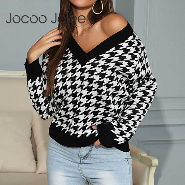 jocoo jolee casual v neck houndstooth sweater casual simple wild loose pullovers women winter geometry print knitting jumpers 210619, White;black
jocoo jolee casual v neck houndstooth sweater casual simple wild loose pullovers women winter geometry print knitting jumpers 210619, White;black