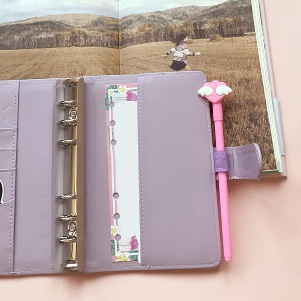 paper cover notebook binder a6 pu leather with 6 ring personal diary schedule hard notepads, Purple;pink
paper cover notebook binder a6 pu leather with 6 ring personal diary schedule hard notepads, Purple;pink
