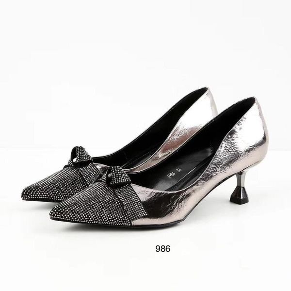 autumn and winter women's single shoes wild fashion pointed fine with rhinestone bow shallow breath high heels dress, Black
autumn and winter women's single shoes wild fashion pointed fine with rhinestone bow shallow breath high heels dress, Black