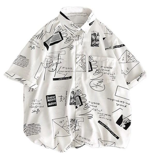 men's casual shirts men women doodle draw draft print harajuku oversized short sleeve shirt streetwear cotton loose 2021 summer hawaii, White;black
men's casual shirts men women doodle draw draft print harajuku oversized short sleeve shirt streetwear cotton loose 2021 summer hawaii, White;black