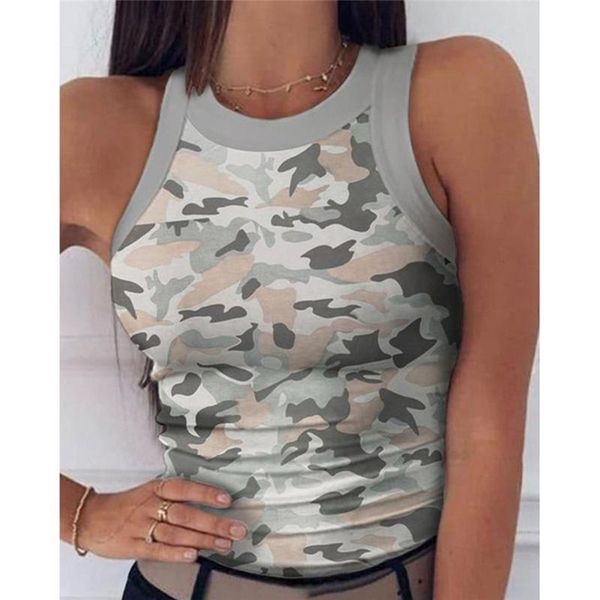 women's tanks & camis fashion camouflage printed vest ladies slim round neck i-shaped tank summer femme robe, White
women's tanks & camis fashion camouflage printed vest ladies slim round neck i-shaped tank summer femme robe, White