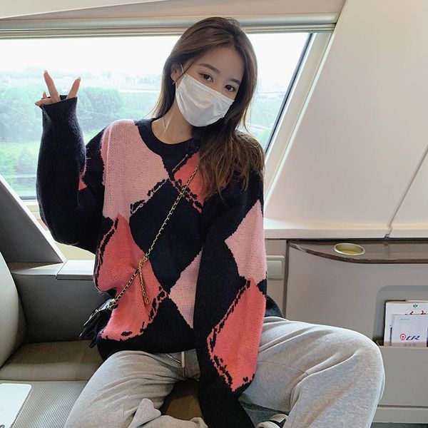 women's sweaters plus big size 2021 autumn winter women black beige long sleeve knitted sweater jumper streetwear w1260, White;black
women's sweaters plus big size 2021 autumn winter women black beige long sleeve knitted sweater jumper streetwear w1260, White;black