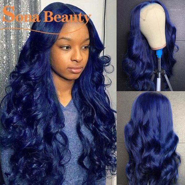 blue human hair wig pre plucked brazilian remy colored lace front with baby hair1, Black;brown
blue human hair wig pre plucked brazilian remy colored lace front with baby hair1, Black;brown