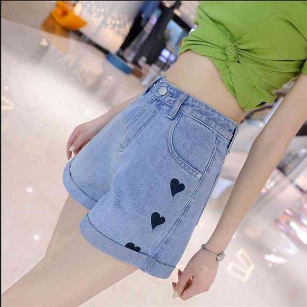 women's shorts women heart printing embroidered wide-leg curling denim female summer style hight waist fashion jeans short s/xl j3, White;black
women's shorts women heart printing embroidered wide-leg curling denim female summer style hight waist fashion jeans short s/xl j3, White;black