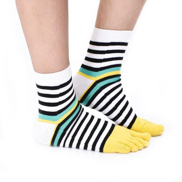 men's socks pure cotton striped with toes separate color street fashion business man's, Black
men's socks pure cotton striped with toes separate color street fashion business man's, Black