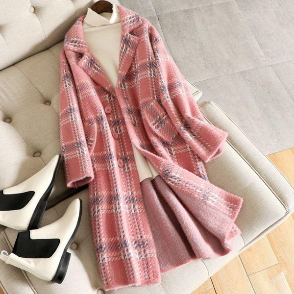 women's trench coats long plaid mink velvet windbreaker coat 2021 autumn and winter korean loose padded pocket, Tan;black
women's trench coats long plaid mink velvet windbreaker coat 2021 autumn and winter korean loose padded pocket, Tan;black