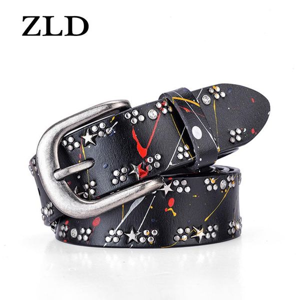 belts zld fashion genuine leather women belt vintage pin buckle strap rivet mosaic personality jeans decorative ladies, Black;brown
belts zld fashion genuine leather women belt vintage pin buckle strap rivet mosaic personality jeans decorative ladies, Black;brown