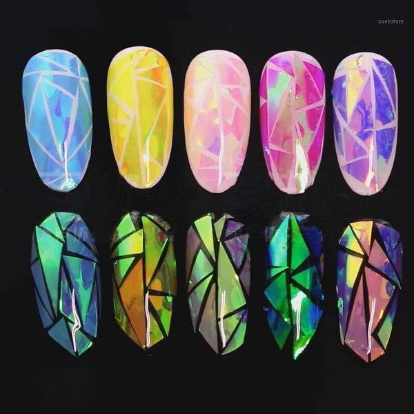 sheets broken glass mirror foil stencil decals diy manicure nail art stickers1, Black
sheets broken glass mirror foil stencil decals diy manicure nail art stickers1, Black