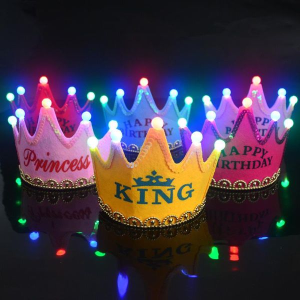 party hats 1pcs wholesale children's cake shop supplies hat led belt light felt class birthday glowing crown
party hats 1pcs wholesale children's cake shop supplies hat led belt light felt class birthday glowing crown